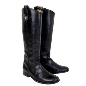 VTG FRYE BLACK GENUINE LEATHER PULL UP EQUESTRIAN RIDING BOOTS SHOES SIZE 7B